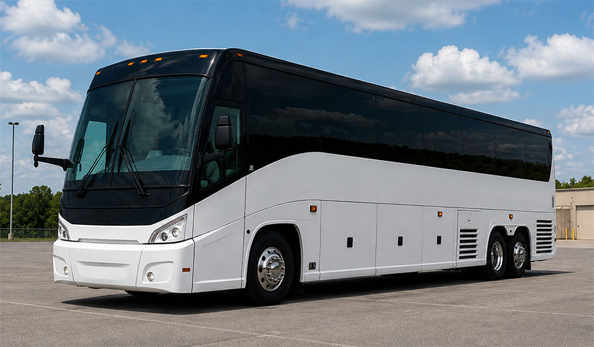 56-passenger charter bus in Seattle, WA